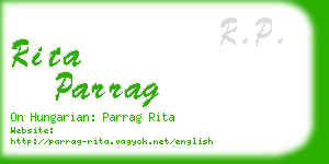 rita parrag business card